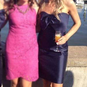 Lela Rose Navy Bridesmaids Dress # LR185 Size 4